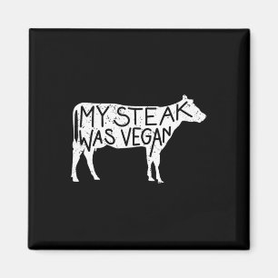 Íman Meu Bife Era Vegan - Engraçado Vapor Anti-Vegan