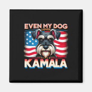 Íman Meu Cão ama Kamala Usa Flag Kamala Harris Dog Lov