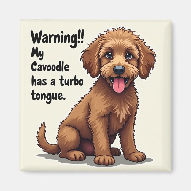 Íman Meu Cavoodle Tem Uma Língua Turbo (Frente)