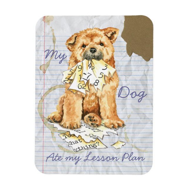 Íman Meu Chow Chow Comeu Meu Plano De Lição (Vertical)