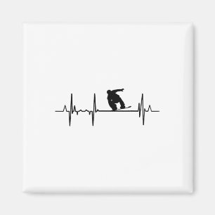Íman Meu Coração Batida Por Ventilador De Snowboard Ecg