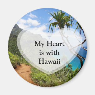 Íman Meu coração está com o botão Hawaii