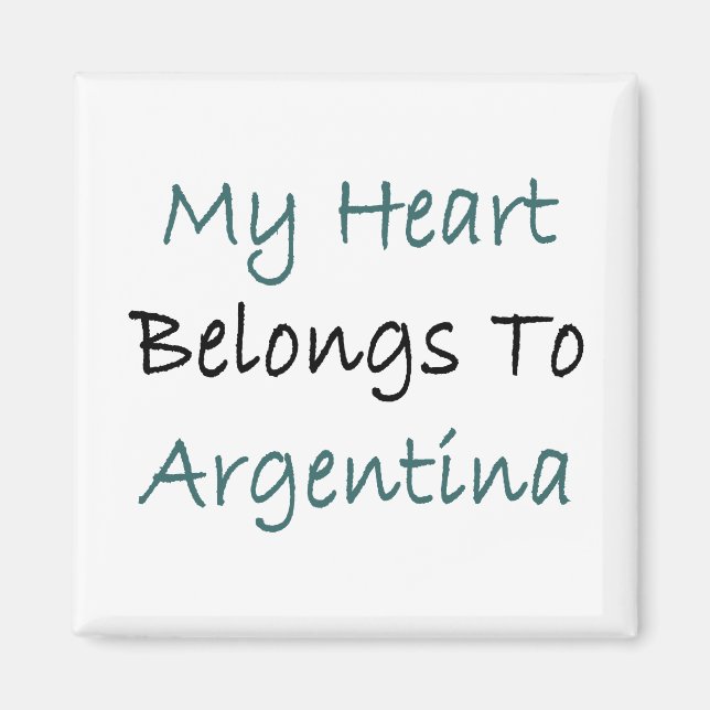 Íman Meu Coração Pertence À Argentina (Frente)