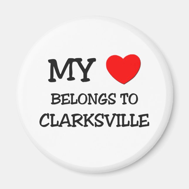 Íman Meu coração pertence a CLARKSVILLE (Frente)