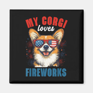 Íman Meu Corgi ama fogos de artifício no dia 4 de julho