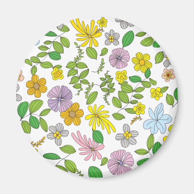 Íman Meu Design de Flor (Frente)