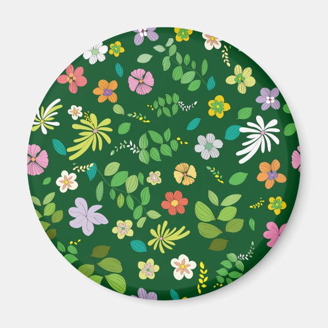 Íman Meu Design de Flor 4 (Frente)