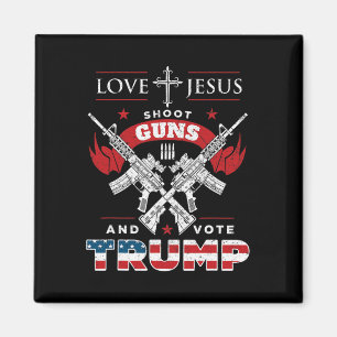 Íman Meu Deus. Atire em Armas. E Vote Trump 2020 Flag