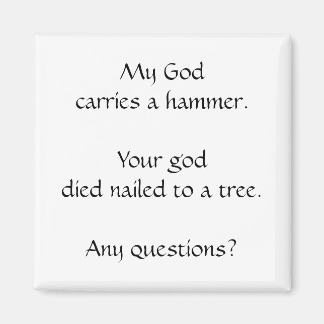 Íman Meu Deus/Seu Deus Magneta Quadrada (Frente)