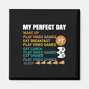 Íman Meu Dia Perfeito Pizza Video Games Controle de Jog