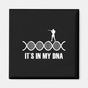 Íman Meu Dna Biatlo Impressão Digital Esqui Slogan Tiro