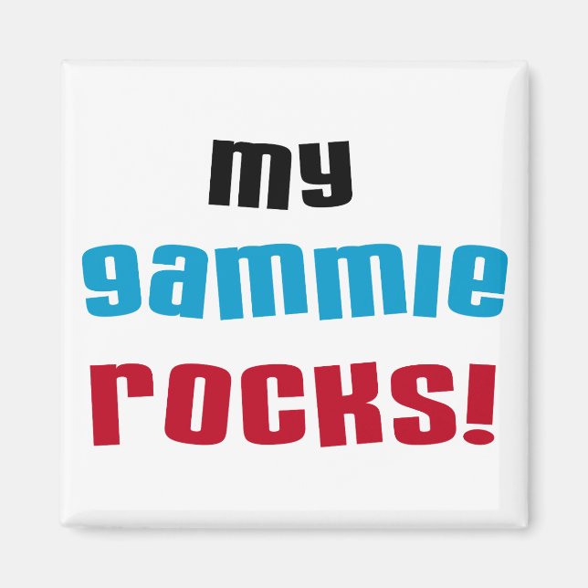 Íman Meu Gammie Rocks T shirts e presentes (Frente)