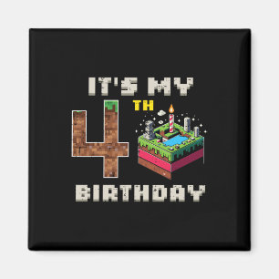 Íman Meu Jogo de Pixel de 5º Aniversário 4 Bolo Vídeo G