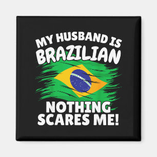 Íman Meu Marido É Brasileiro Presente Engraçado Bandeir