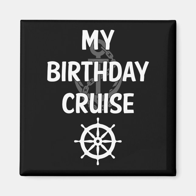 Íman Meu navio de cruzeiro de aniversário (Frente)
