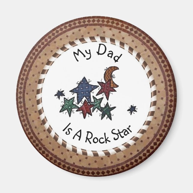 Íman Meu Pai É Um Magnetinho De Rock Star (Frente)