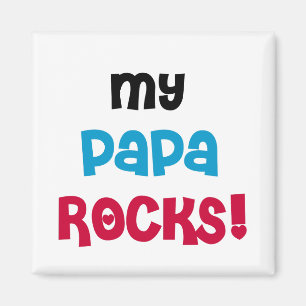 Íman Meu Papa Rocks Camisetas e presentes