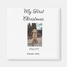 Íman Meu primeiro Natal adicionou o nome de um cão foto