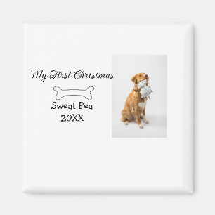 Íman Meu primeiro Natal nome da foto do animal de estim