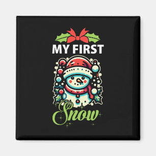 Íman Meu Primeiro Snowman Cute no inverno Natal