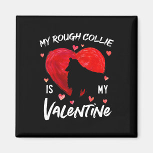 Íman Meu Rough Collie é meu Coração de Valentim Rough C