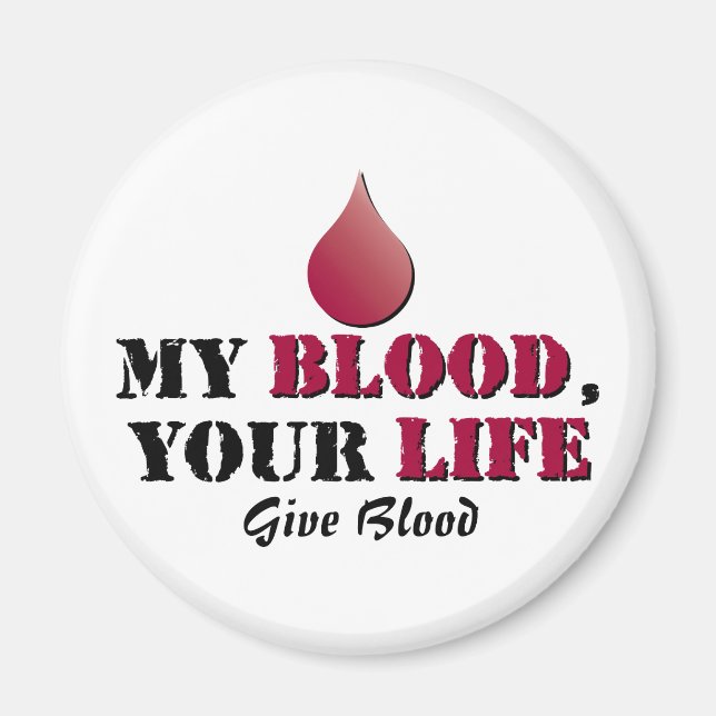 Íman Meu sangue - sua vida - Dê sangue (Frente)