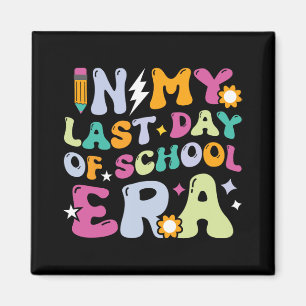 Íman Meu Último Dia De Escola Crianças Em Groovy Profes
