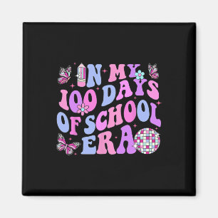 Íman Meus 100 Dias Da Era Da Escola Retro Disco 100º Di