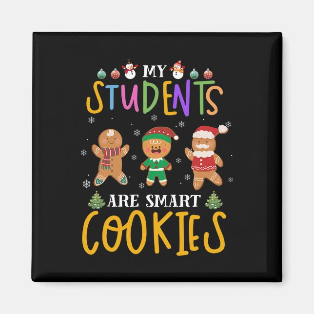Íman Meus Alunos Fofos São Biscoitos Inteligentes Natal (Frente)