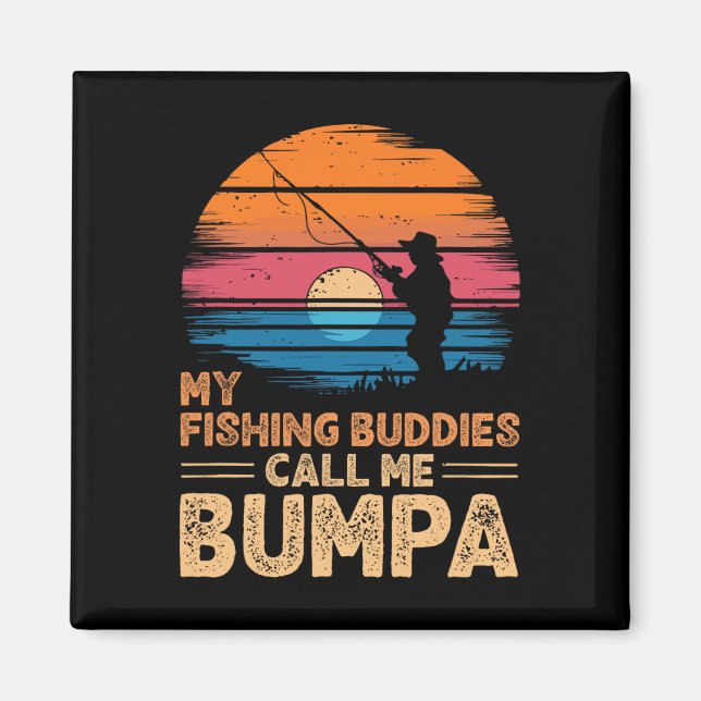 Íman Meus Amigos De Pesca Me Chamam De Bumpa Retro Vint (Frente)