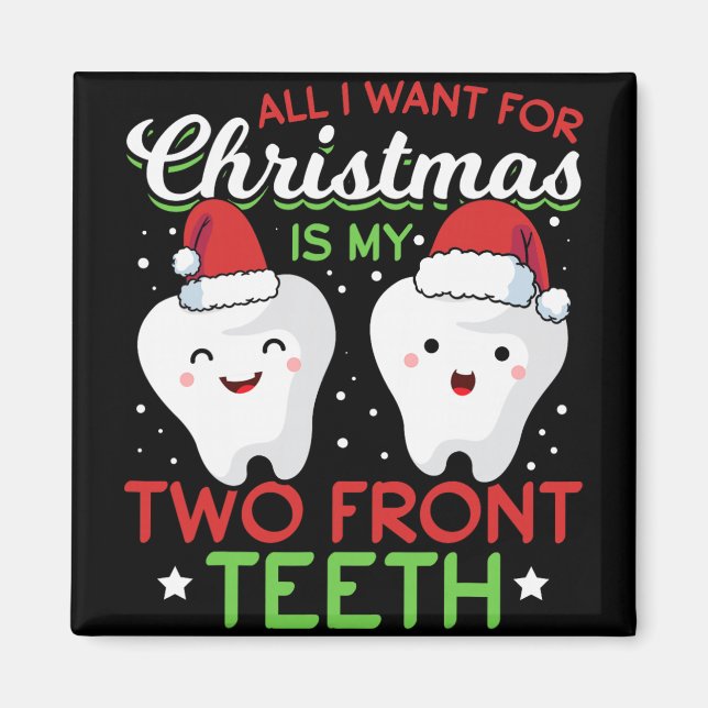 Íman Meus Dois Dentes da Frente de Natal  (Frente)