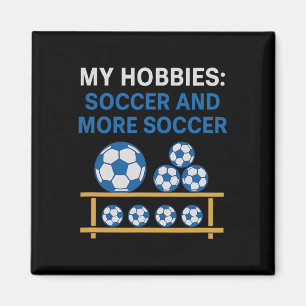 Íman Meus Passatempos Futebol E Mais Futebol Fã Design 