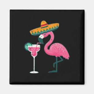 Íman Mexicano Flamingo Sombrero Cinco De Mayo Fiesta Wo