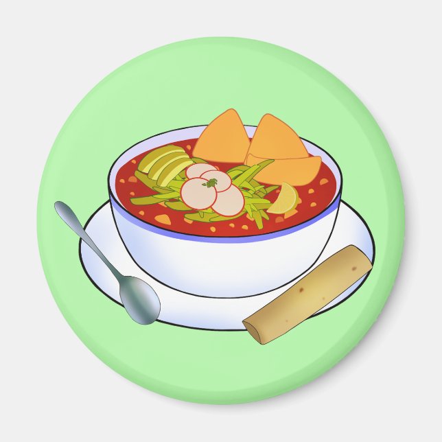 Íman Mexicano Pozole Rojo De Pollo (Frente)