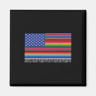 Íman México Americano Bandeira Serape Cinco De Mayo Par