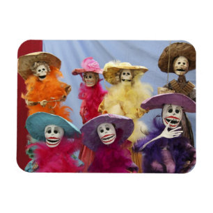 Íman México. Catrinas Esqueletais, figuras celebrando
