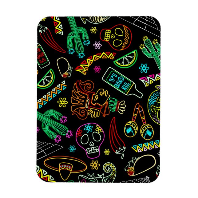 Íman México Fiesta Pattern (Vertical)