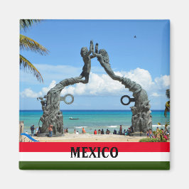 Íman México Playa del Carmen Beach Statue Souvenir