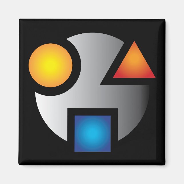 Íman MI logotipo criptográfico ímã nova versão (Frente)