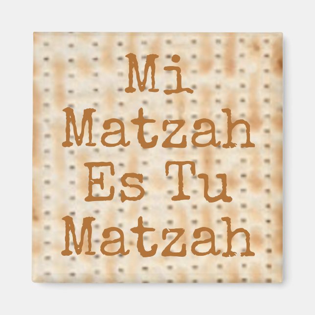 Íman Mi Matzah Es Tu Matzah Passover (Frente)