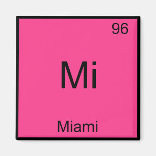 Íman Mi - Símbolo de Elemento de Química da Cidade de