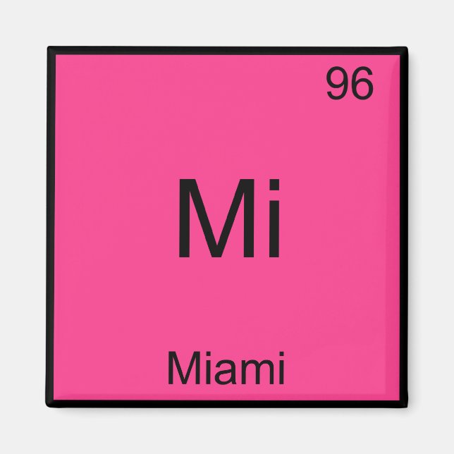 Íman Mi - Símbolo de Elemento de Química da Cidade de M (Frente)