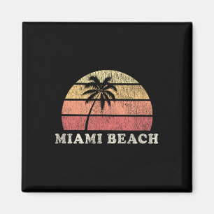 Íman Miami Beach Fl Vintage 70s Retro Throwback Design