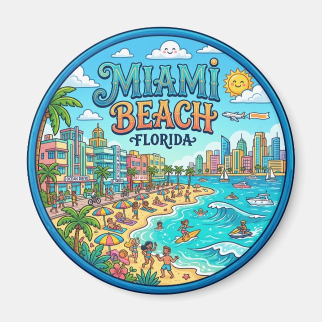 Íman Miami Beach Flórida (Frente)