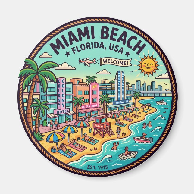 Íman Miami Beach Flórida (Frente)
