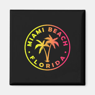 Íman Miami Beach Flórida Colorida Palm Tie Dye Boy