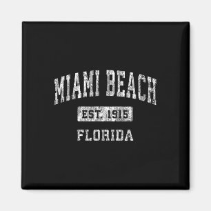 Íman Miami Beach Flórida Fl Vintage Estabelecida Esport