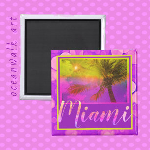 Íman Miami Florida Sun e Palm Tree