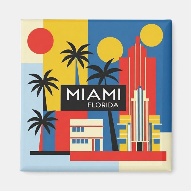 Íman Miami Florida Travel (Frente)