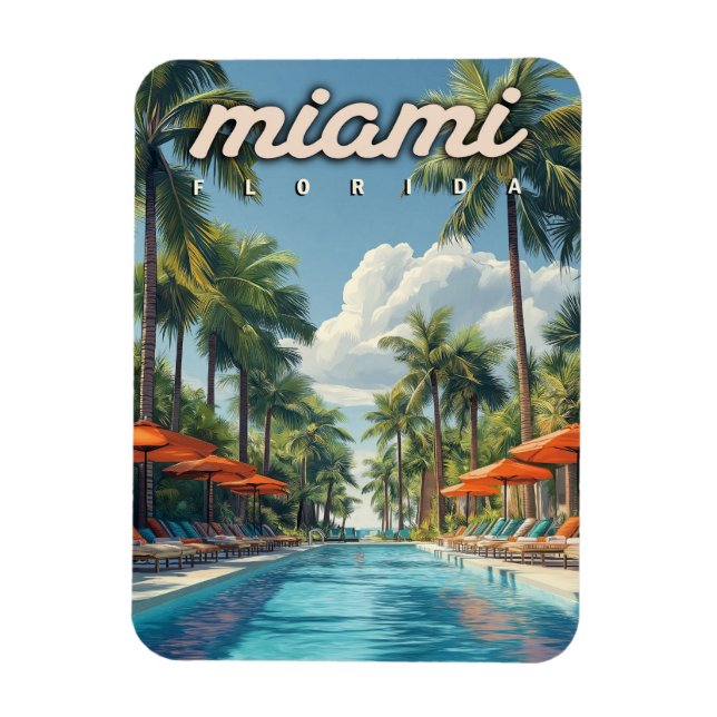 Íman Miami Piscina Vintage (Vertical)
